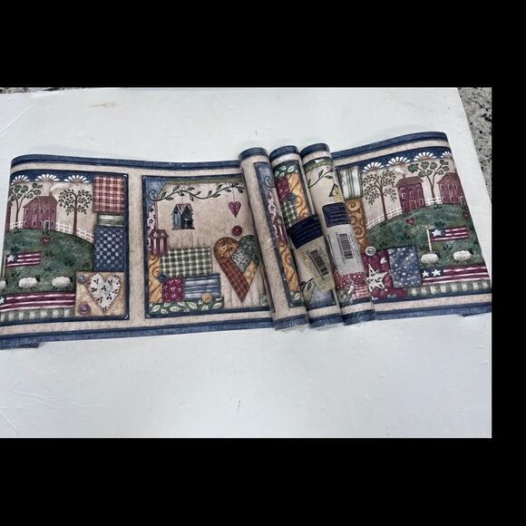 4  Village  Wallpaper Borders Americana Country - Picture 2 of 8